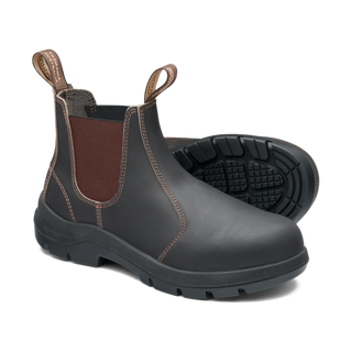 WORKWEAR, SAFETY & CORPORATE CLOTHING SPECIALISTS Blundstone 700 WorkLife Stout Brown Leather Elastic Side Boot