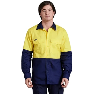 WORKWEAR, SAFETY & CORPORATE CLOTHING SPECIALISTS Workcool - Workcool 2 Hi-Vis Spliced Shirt L/S