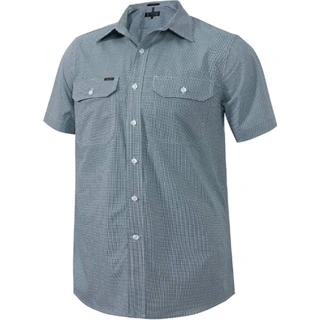 WORKWEAR, SAFETY & CORPORATE CLOTHING SPECIALISTS Pilbara Mens Y/D Check, Dual Pocket, S/S Shirt