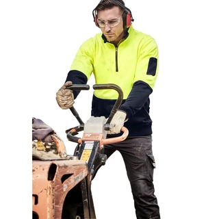 WORKWEAR, SAFETY & CORPORATE CLOTHING SPECIALISTS Unisex Hi Vis 1/2 Zip Pullover