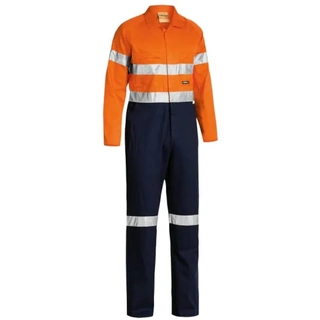 WORKWEAR, SAFETY & CORPORATE CLOTHING SPECIALISTS - 2 TONE HI VIS LIGHTWEIGHT COVERALLS 3M REFLECTIVE TAPE