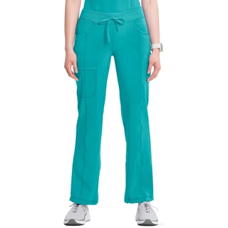 WORKWEAR, SAFETY & CORPORATE CLOTHING SPECIALISTS Infinity - RIB-KNIT DRAWSTRING WAIST SCRUB PANT-Teal Blue-2XS