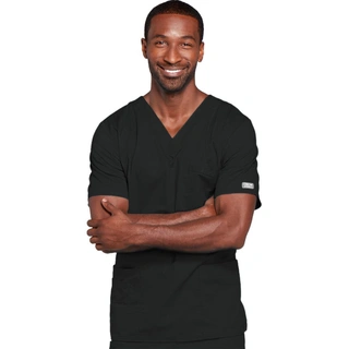 WORKWEAR, SAFETY & CORPORATE CLOTHING SPECIALISTS - Poly Cotton Stretch Unisex V Neck Top