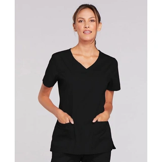 WORKWEAR, SAFETY & CORPORATE CLOTHING SPECIALISTS - Poly Cotton Stretch V Neck Top