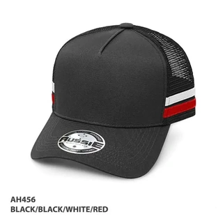 WORKWEAR, SAFETY & CORPORATE CLOTHING SPECIALISTS - A-Frame Striped Trucker Cap