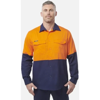 WORKWEAR, SAFETY & CORPORATE CLOTHING SPECIALISTS Workcool - Workcool 2 Hi-Vis Spliced Shirt L/S
