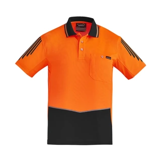 WORKWEAR, SAFETY & CORPORATE CLOTHING SPECIALISTS - Mens Hi Vis Flux S/S Polo