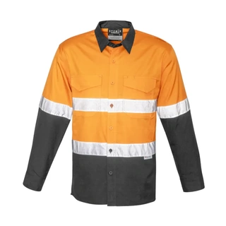 WORKWEAR, SAFETY & CORPORATE CLOTHING SPECIALISTS - Mens Rugged Cooling Hi Vis Taped L/S Shirt