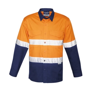 WORKWEAR, SAFETY & CORPORATE CLOTHING SPECIALISTS Mens Rugged Cooling Hi Vis Taped L/S Shirt