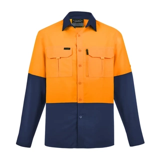 WORKWEAR, SAFETY & CORPORATE CLOTHING SPECIALISTS Mens Hi Vis Outdoor L/S Shirt