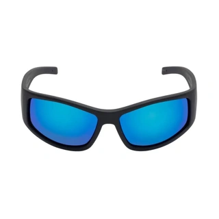 WORKWEAR, SAFETY & CORPORATE CLOTHING SPECIALISTS FLEX RSU5507 MBL.B - Matt Black Frame, Blue Revo Lens - Unbreakable Safety Sunglasses